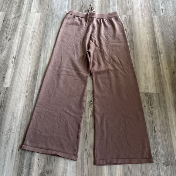 Wide Leg Viscose Drawstring Sweatpants Taupe Size XL - Picture 2 of 7